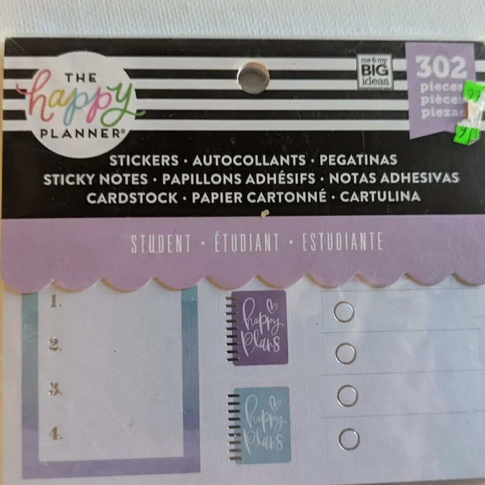 NWT 302 pc Happy Planner Back to School Student Multi Pack Stickers Notes Cards
